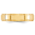 10k Yellow Gold 5mm Flat with Step Edge Wedding Band Size 14
