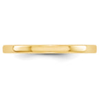2.0mm 10K Yellow Gold Lightweight Flat Wedding Band - Sophia Jewelers