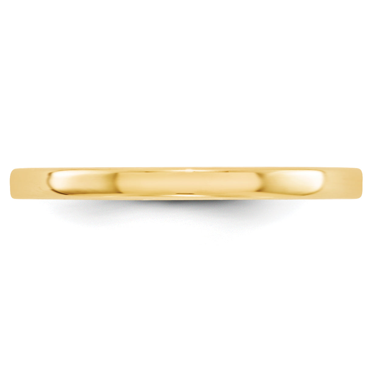 2.0mm 10K Yellow Gold Lightweight Flat Wedding Band - Sophia Jewelers