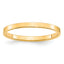 2.0mm 10K Yellow Gold Lightweight Flat Wedding Band - Sophia Jewelers