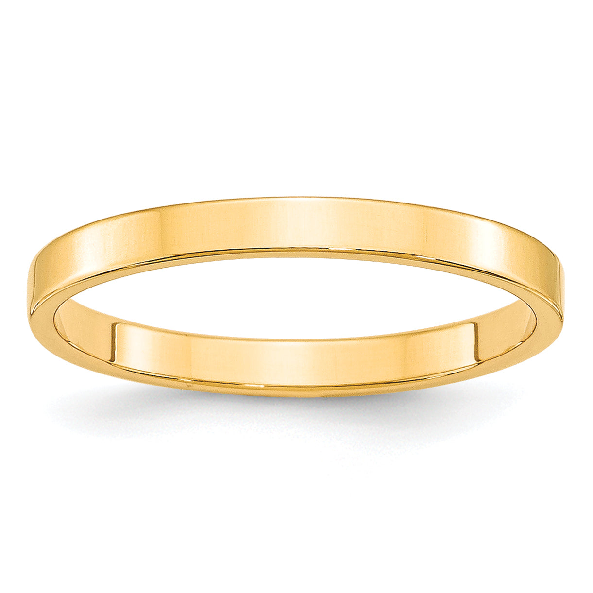 2.5mm 10K Yellow Gold Lightweight Flat Wedding Band - Sophia Jewelers Main image
