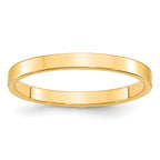 2.5mm 10K Yellow Gold Lightweight Flat Wedding Band - Sophia Jewelers