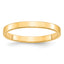 2.5mm 10K Yellow Gold Lightweight Flat Wedding Band - Sophia Jewelers