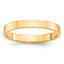 3.0mm 10K Yellow Gold Lightweight Flat Wedding Band - Sophia Jewelers
