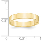 4.0mm 10K Yellow Gold Lightweight Flat Wedding Band - Sophia Jewelers