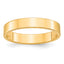 4.0mm 10K Yellow Gold Lightweight Flat Wedding Band - Sophia Jewelers