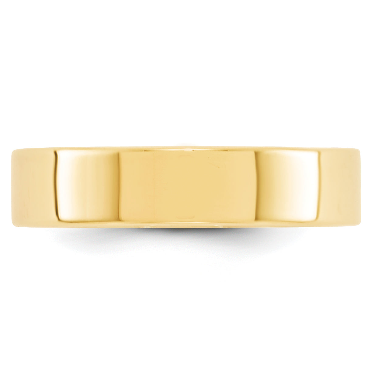 10k Yellow Gold 5mm Lightweight Flat Wedding Band Size 14