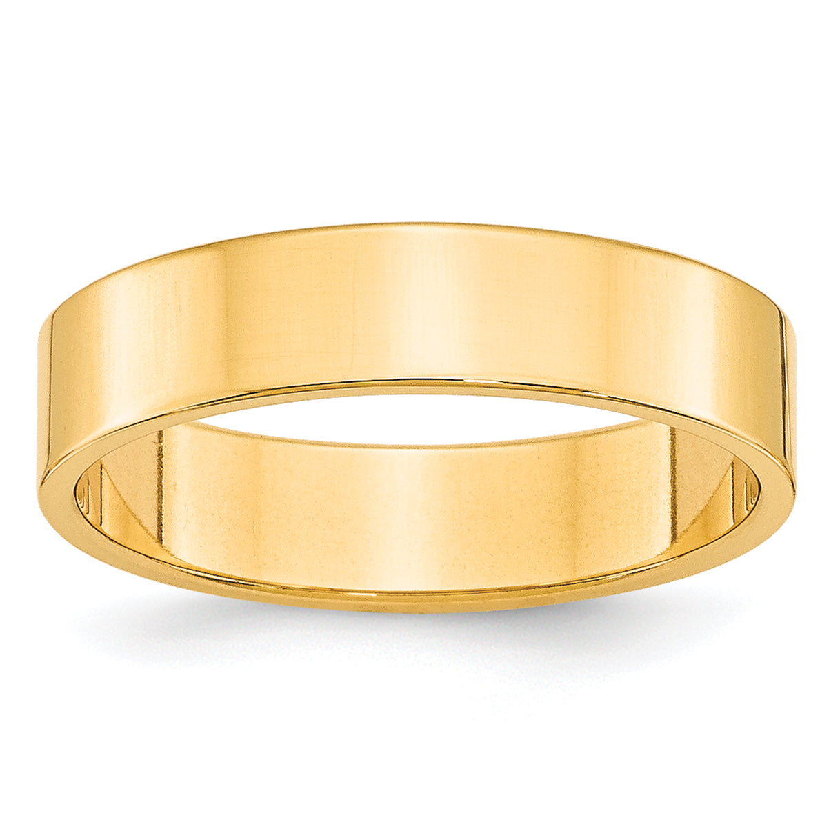 10k Yellow Gold 5mm Lightweight Flat Wedding Band Size 14 Main image