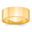 8.0mm 10K Yellow Gold Lightweight Flat Wedding Band - Sophia Jewelers