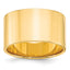 12.0mm 10K Yellow Gold Lightweight Flat Wedding Band - Sophia Jewelers