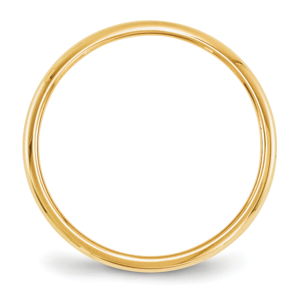 2.0mm 10K Yellow Gold Standard Half Round Wedding Band - Sophia Jewelers