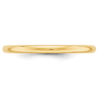 2.0mm 10K Yellow Gold Standard Half Round Wedding Band - Sophia Jewelers