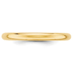 2.5mm 10K Yellow Gold Standard Half Round Wedding Band - Sophia Jewelers