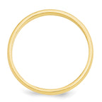 10k Yellow Gold 3mm Half Round Wedding Band Size 14