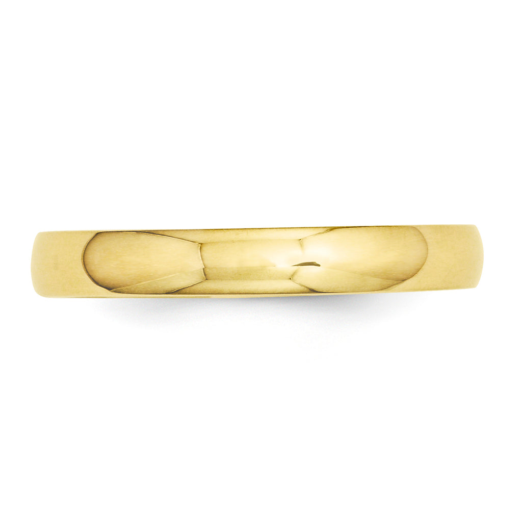 10k Yellow Gold 3mm Half Round Wedding Band Size 14