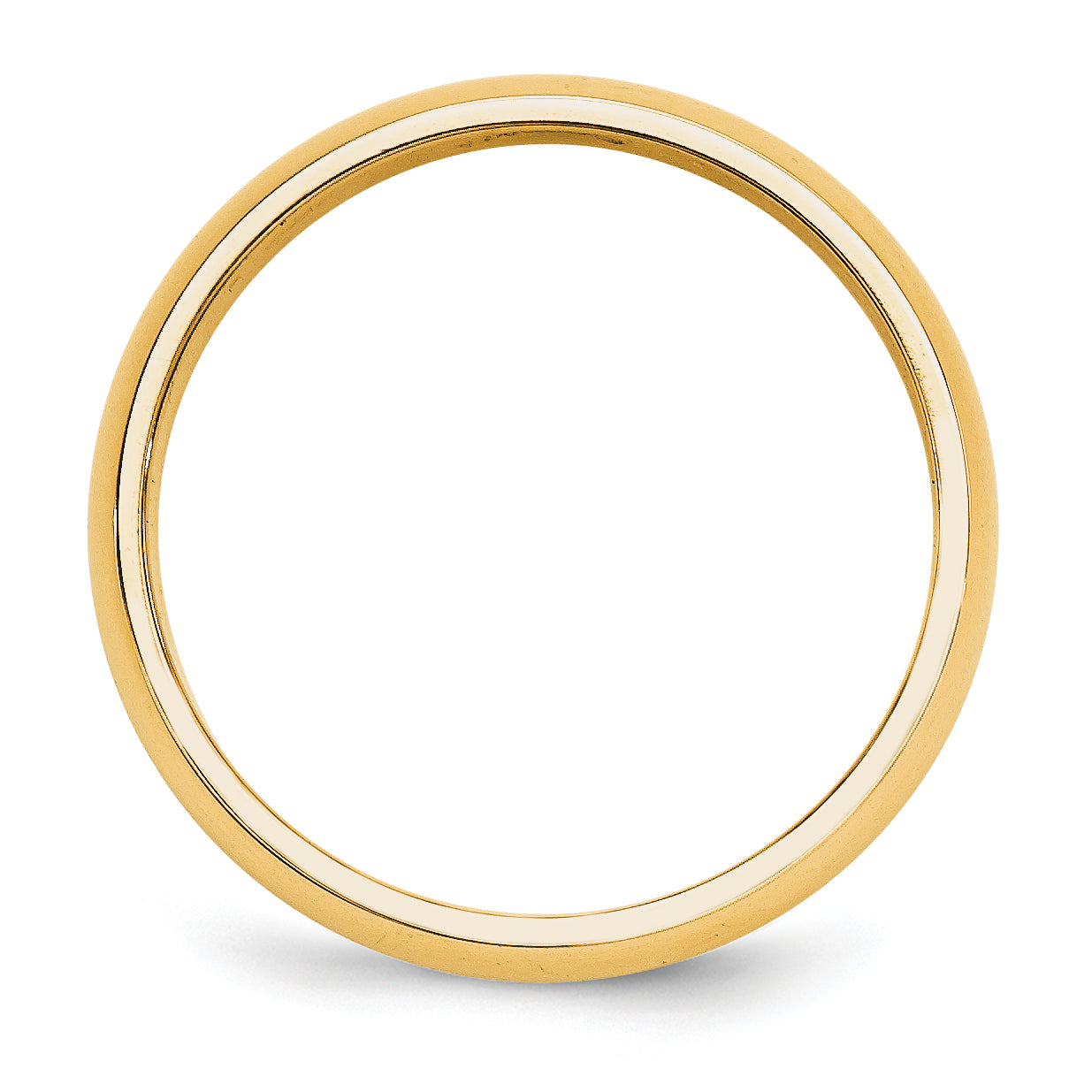 Half Round Wedding Band in 10K Yellow Gold, 5mm Secondary image