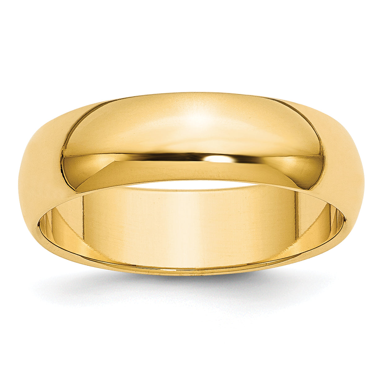 10k Yellow Gold 6mm Half Round Wedding Band Size 14 Main image