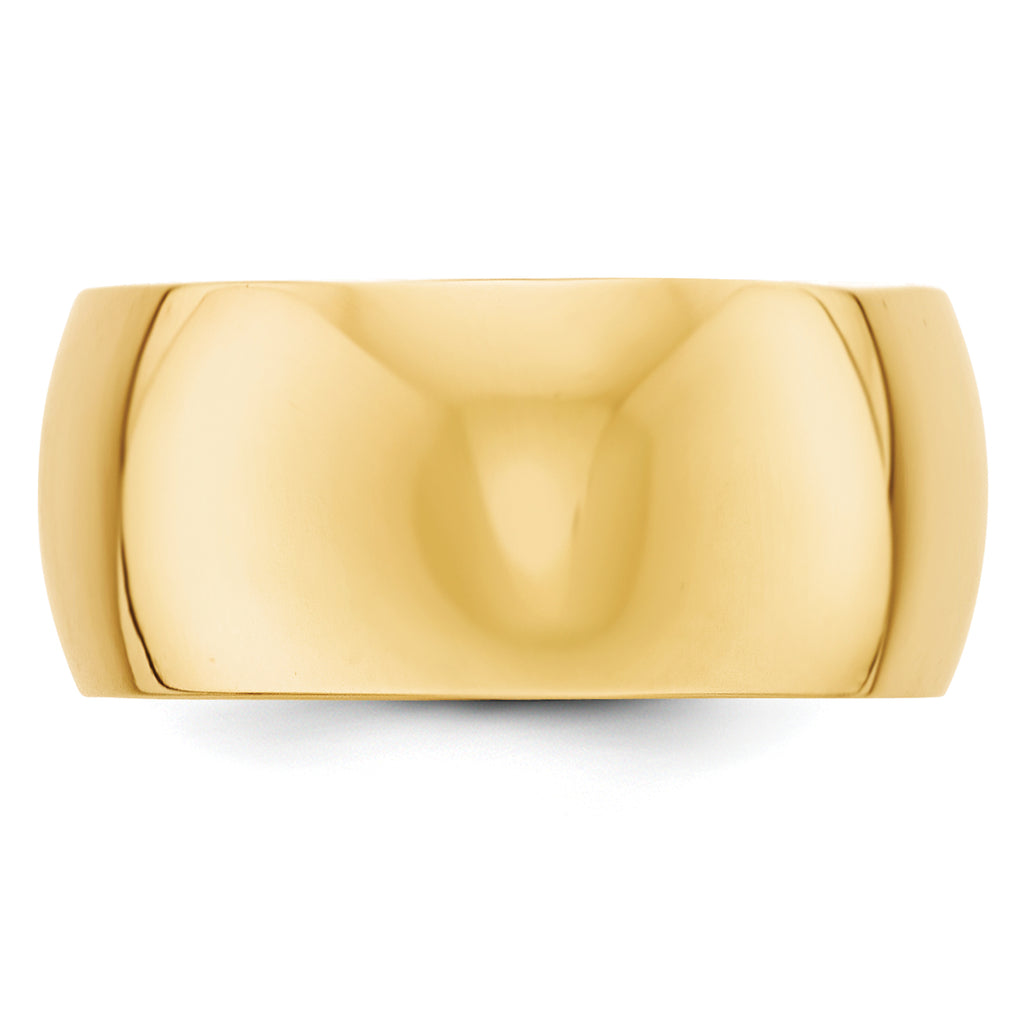 10.0mm 10K Yellow Gold Standard Half Round Wedding Band - Sophia Jewelers