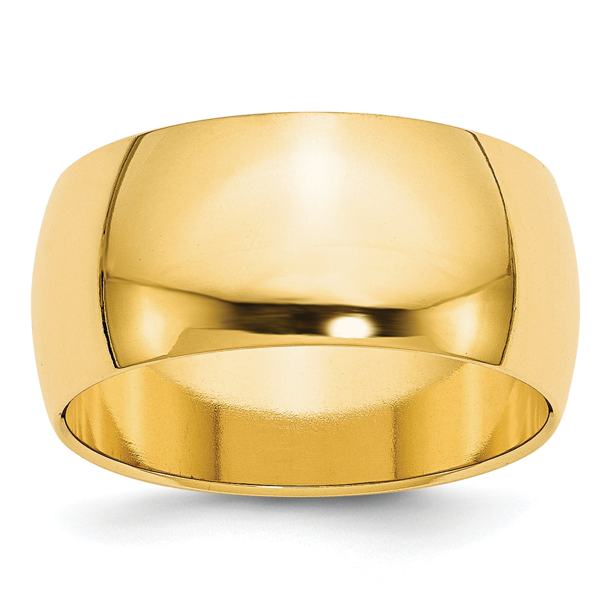 10.0mm 10K Yellow Gold Standard Half Round Wedding Band - Sophia Jewelers Main image