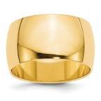 12.0mm 10K Yellow Gold Standard Half Round Wedding Band - Sophia Jewelers