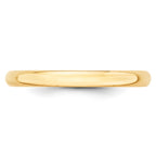2.5mm 10K Yellow Gold Lightweight Half Round Wedding Band - Sophia Jewelers