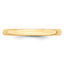 2.5mm 10K Yellow Gold Lightweight Half Round Wedding Band - Sophia Jewelers