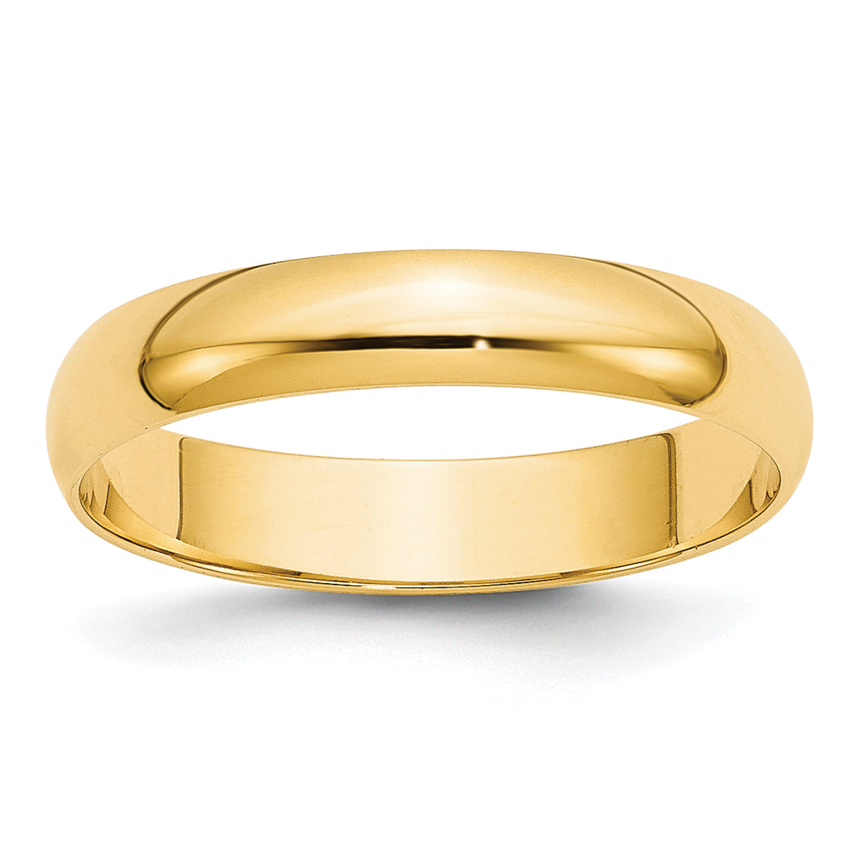 4.0mm 10K Yellow Gold Lightweight Half Round Wedding Band - Sophia Jewelers Main image