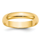 4.0mm 10K Yellow Gold Lightweight Half Round Wedding Band - Sophia Jewelers