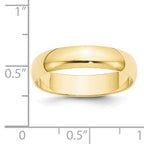 5.0mm 10K Yellow Gold Lightweight Half Round Wedding Band - Sophia Jewelers