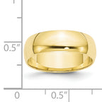6.0mm 10K Yellow Gold Lightweight Half Round Wedding Band - Sophia Jewelers