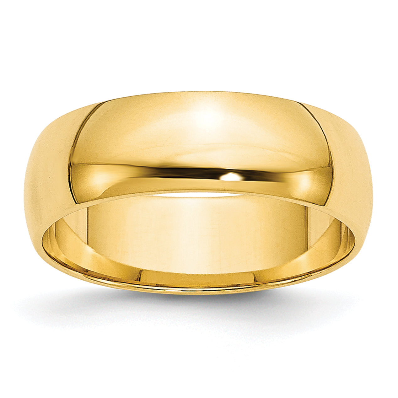 6.0mm 10K Yellow Gold Lightweight Half Round Wedding Band - Sophia Jewelers