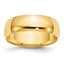 6.0mm 10K Yellow Gold Lightweight Half Round Wedding Band - Sophia Jewelers