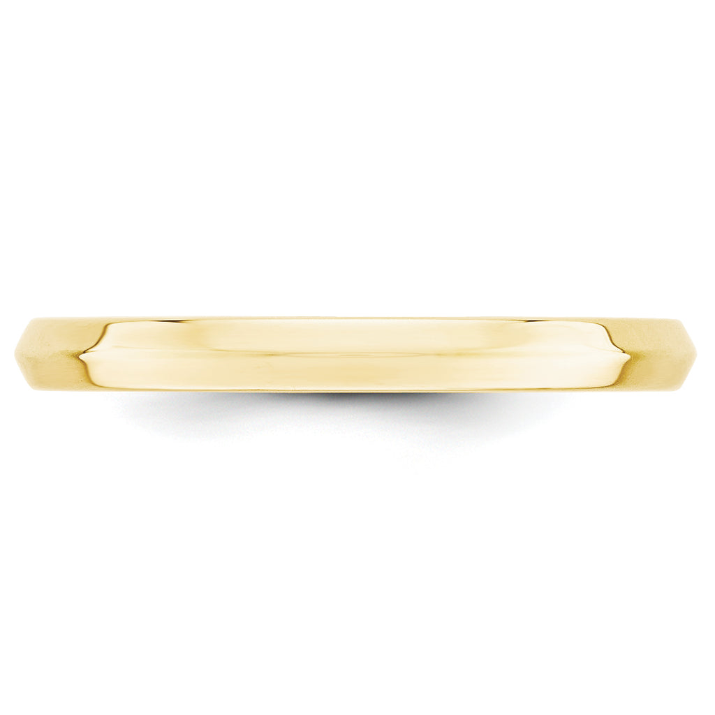 2.5mm 10K Yellow Gold Knife Edge Comfort Fit Wedding Band - Sophia Jewelers