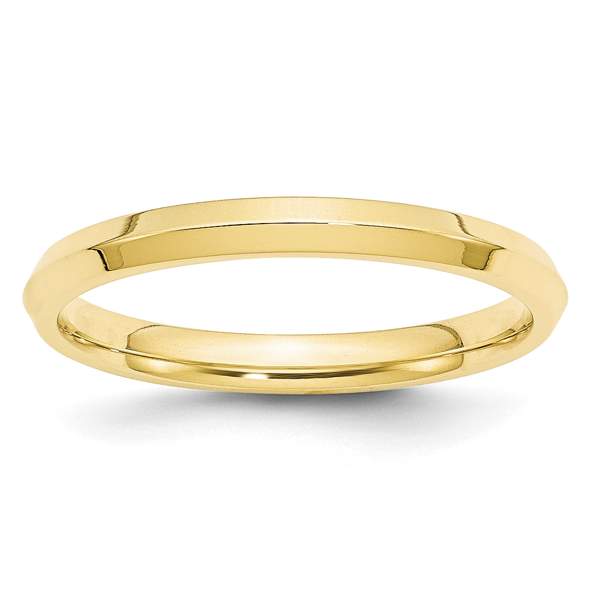 2.5mm 10K Yellow Gold Knife Edge Comfort Fit Wedding Band - Sophia Jewelers Main image