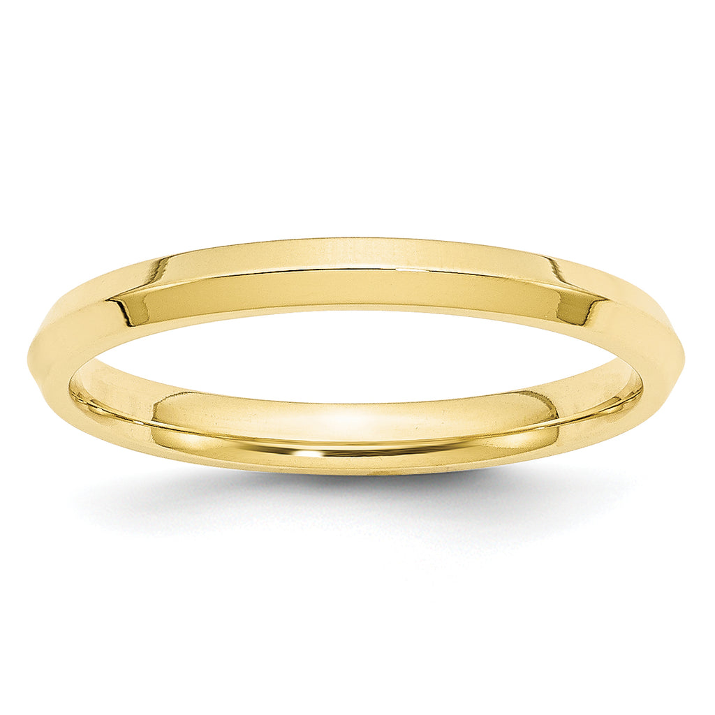 2.5mm 10K Yellow Gold Knife Edge Comfort Fit Wedding Band - Sophia Jewelers