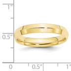 4.0mm 10K Yellow Gold Knife Edge Comfort Fit Wedding Band - Sophia Jewelers