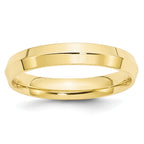 4.0mm 10K Yellow Gold Knife Edge Comfort Fit Wedding Band - Sophia Jewelers