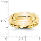 6.0mm 10K Yellow Gold Knife Edge Comfort Fit Wedding Band - Sophia Jewelers