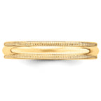 4.0mm 10K Yellow Gold Milgrain Half Round Wedding Band - Sophia Jewelers