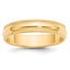 5.0mm 10K Yellow Gold Milgrain Half Round Wedding Band - Sophia Jewelers