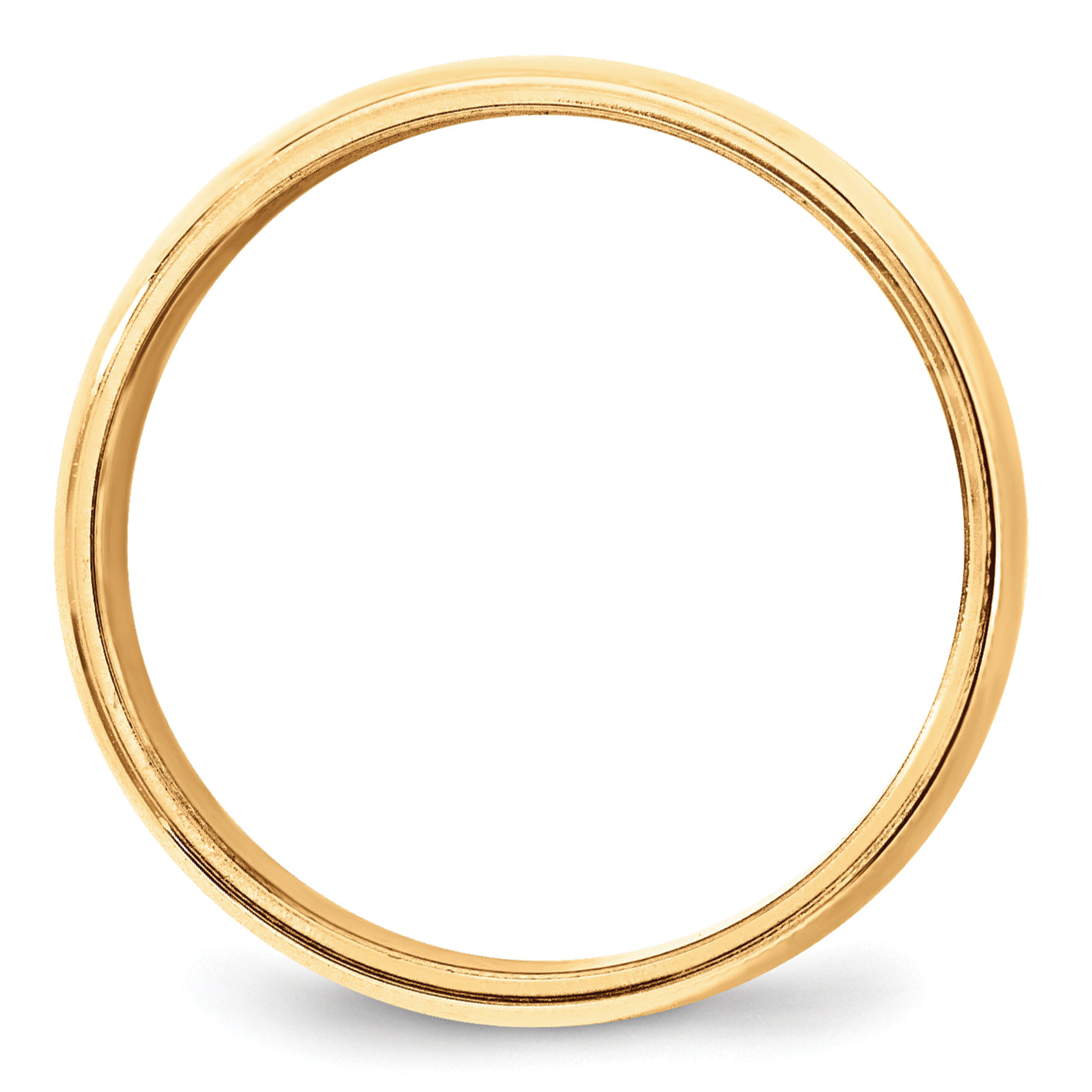 8.0mm 10K Yellow Gold Milgrain Half Round Wedding Band Secondary image