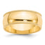 8.0mm 10K Yellow Gold Milgrain Half Round Wedding Band - Sophia Jewelers