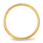 4.0mm 10K Yellow Gold Milgrain Comfort Fit Wedding Band - Sophia Jewelers