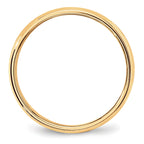 6.0mm 10K Yellow Gold Lightweight Milgrain Half Round Wedding Band - Sophia Jewelers