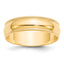 6.0mm 10K Yellow Gold Lightweight Milgrain Half Round Wedding Band - Sophia Jewelers