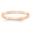 2.0mm 10K Rose Gold Lightweight Flat Wedding Band - Sophia Jewelers