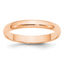 3.0mm 10K Rose Gold Lightweight Half Round Wedding Band - Sophia Jewelers