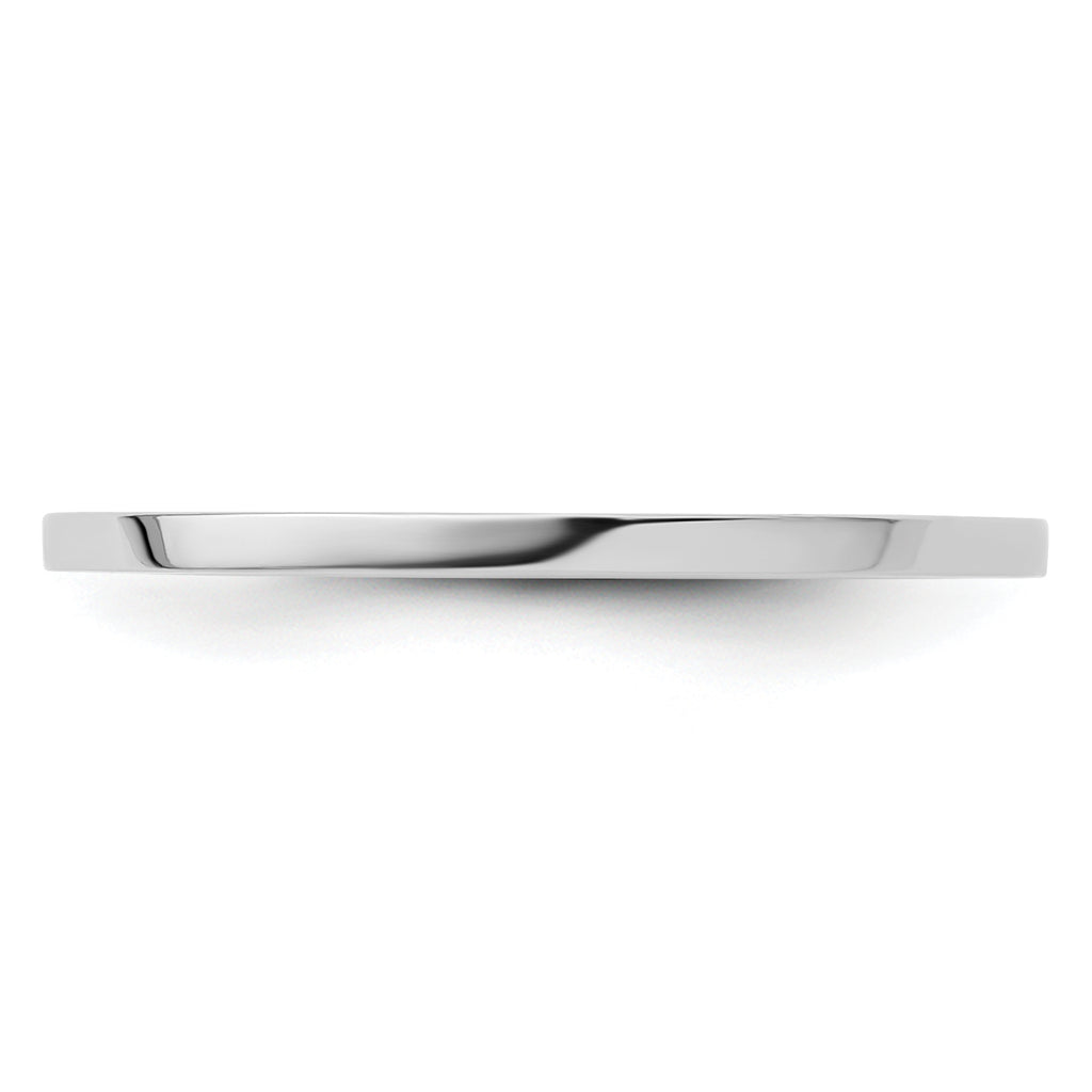 1.2mm 10K White Gold Stackable Band - Sophia Jewelers