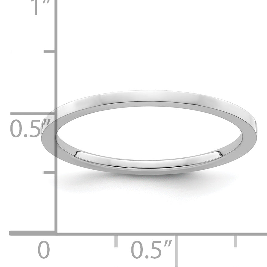 1.2mm 10K White Gold Stackable Band - Sophia Jewelers