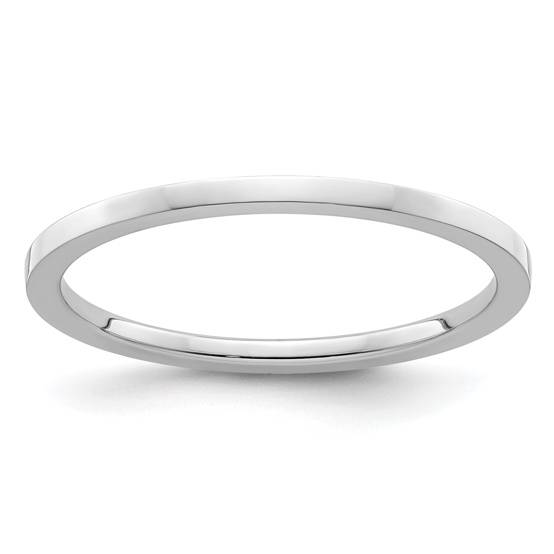 1.2mm 10K White Gold Stackable Band - Sophia Jewelers Main image